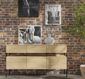 Loftowa komoda na nóżkach dąb cremona G7-H04