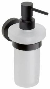 SAPHO XB100 X-Round black dozownik mydła, szkło mleczne/czarny, 230 ml