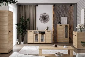 Pojemna biała komoda z 4 szufladami 120 cm do salonu