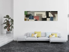 Obraz - Abstrakcja, kubizm (170x50 cm)