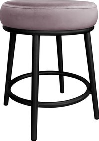 Taboret Ben tkanina Welur stelaż metalowy STOŁEK LOFT : Kolor Stelaża - Czarny , Kolor tkaniny - VELVET - MG55, Typ tkaniny - Velvet