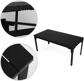 Stół ogrodowy Caprila rozkładany 180-240 cm, kolor czarny