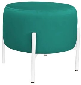 Pufa WILFRED MG VELVET morska/biała ATOS