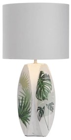 Biało-zielona lampa stołowa z tekstylnym kloszem (wys. 59 cm) Palma – Candellux Lighting