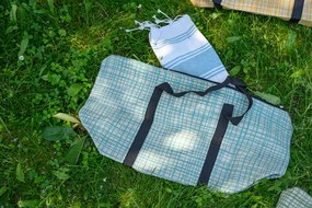 Stylowy komplet torba plażowa + ręcznik HAMAM 75x150 cm turkusowy