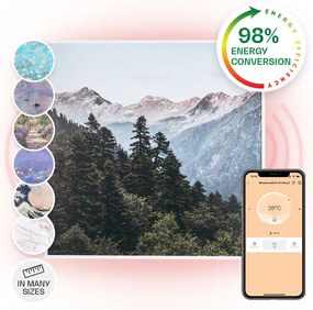 Klarstein Wonderwall Art Smart 350W 60x60cm Obraz na podczerwień Góry