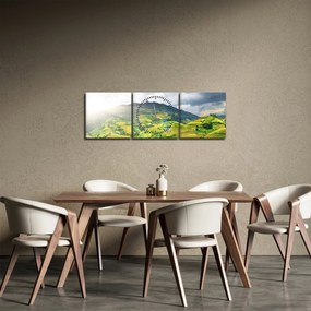 Obraz plantacji (z zegarem) (90x30 cm)