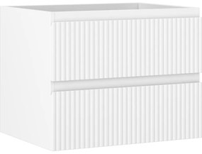 Mexen Rivel szafka łazienkowa podumywalkowa 60 cm, 2 szuflady, ryflowana , biała mat - 91A20-06047-2-BFF01
