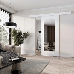 MINIO go for it, Drzwi przesuwne wewnętrzne CLEAN I 86 cm, z lustrem,  w kolorze białym