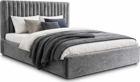 Łóżko dwuosobowe małżeńskie welurowe 160x200 E1-B44