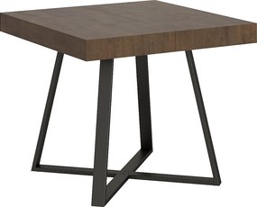 Stół rozkładany 90/194x90 cm Abbraccio orzech nogi antracytowe