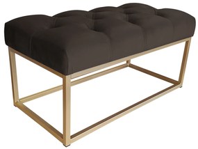 Ławka CHESTERFIELD LOFT podstawa złota pufa podnóżek MG05