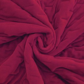Aksamitna narzuta na łóżko ASTRALIA, ciemnoróżowa Rozmiar: 200 x 220 cm