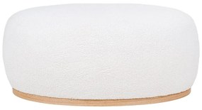 Biały puf z materiału bouclé Manhattan – House Nordic