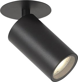 Nowoczesny reflektor wpuszczany czarny GU10 50 mm IP44 - Chels