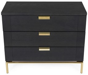 Czarny kredens Woodman Pimlico, 75x91 cm