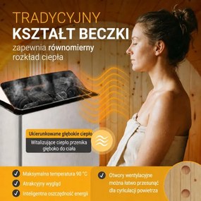 Fińska sauna beczkowa Ø 190 × 180 cm