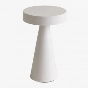 Bezprzewodowa Lampa Stołowa Led Na Zewnątrz Z Żelaza Catinca Biała - Sklum