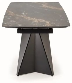 Stół rozkładany ARMANI 165(241)x90 czarny marmur/czarny HALMAR