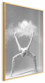 Plakat Niesamowita poza 60x90 cm z ramą złotą bez marginesu ARTGEIST B