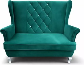 Skandynawska sofa uszak 2 osobowa z przeszyciami