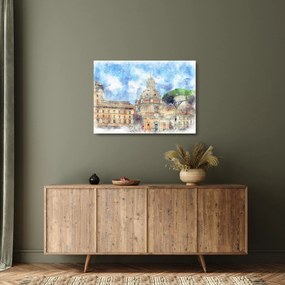Obraz na szkle - Kościół Santa Maria di Loreto, Rzym, Włochy (70x50 cm)