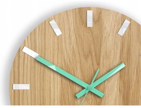 Zegar na ścianę nowoczesny drewniany z cichym mechanizmem okrągły solidny