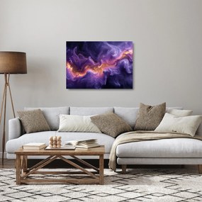 Obraz na szkle - Fioletowa Mgławica (70x50 cm)