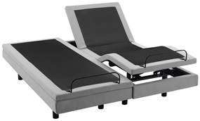 Stelaż elektryczny relaksacyjny dekoracyjny - 2 x 90 x 200 cm - Tkanina - Szary - ALPANA marki YSMÉE