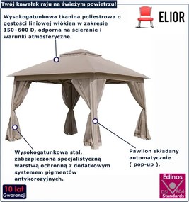 Beżowy pawilon ogrodowy P2-N10