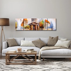 Obraz - Malowana miejska pamiątka (170x50 cm)