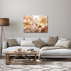Obraz - Złote kwiaty (70x50 cm)