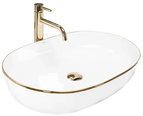 Umywalka nablatowa Rea CLEO 61 Gold Edge
