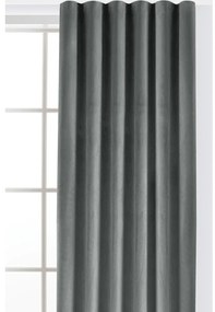 Szara aksamitna zasłona częściowo zaciemniająca (dimout) 530x225 cm Velto – Filumi