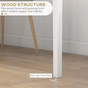 HOMCOM Stół kuchenny kwadratowy nowoczesny biały 75x75x76 cm do jadalni i kuchni | Aosom PL