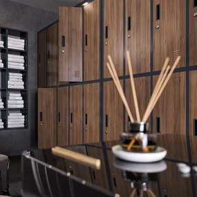 Szafa socjalna 10-drzwiowa Eco Design Bartek 136x45x172 cm antracyt/orzech