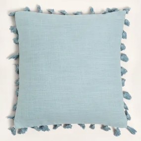 Kwadratowa Poduszka 45x45 Cm Z Bawełny Laurent Antyczny Błękit - Sklum