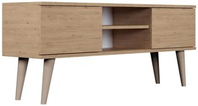 Skandynawska szafka RTV na nóżkach dąb artisan - Dubby 4X 120 cm