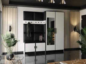 Garderoba ROJ 21 Biały + Ekoskóra Czarna