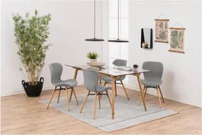 Zestaw 2 jasnoszarych krzeseł Actona Batilda