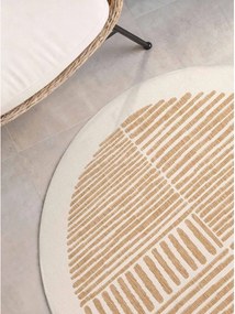Kremowy/w naturalnym kolorze okrągły dywan odpowiedni na zewnątrz ø 160 cm Haringey Bounds – Ted Baker