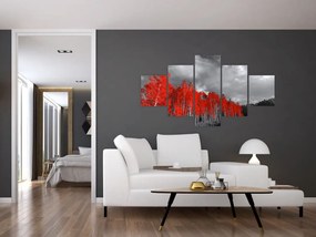 Obraz - Drzewa w kolorze jesieni (125x70 cm)