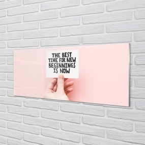 Szklany Panel Napis na Dłoni