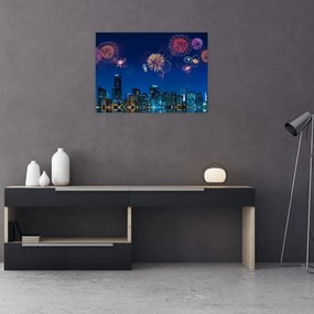 Obraz - Fajerwerki w Miami (70x50 cm)