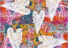 Obraz - Serce na abstrakcyjnym tle (70x50 cm)