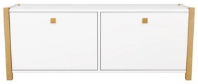 Biała szafka na buty z ławką Woodman Hannover