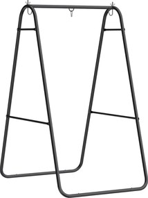 Outsunny Stojak na fotele wiszące, 150 kg nośności, do wnętrz i na zewnątrz, czarny | Aosom PL