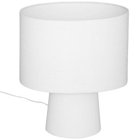 Lampa stołowa z abażurem EIRA, biała, wys. 45 cm