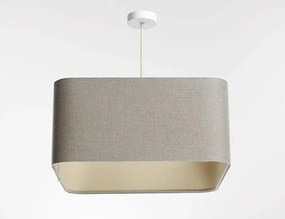 Lampa wisząca KWADRO LEN 001-40w25 jasna beżowa