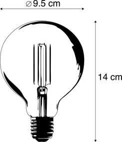 Inteligentna żarówka LED E27 G95 złota 7W 806lm 1800K - 3000K